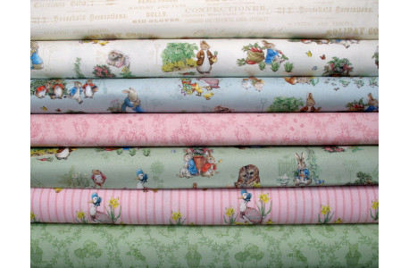 Baumwolle Stoffpaket Peter Hase Tierstoffe Kinderstoffe Beatrix Potter Stoffe 77004