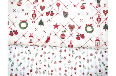 Stoffpaket Weihnachten Baumwolle Girlande acufactum Kerstin Heß 72051