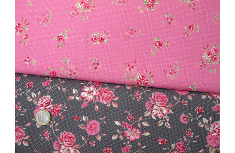Stoffpaket Westfalenstoffe Baumwolle Punkte Rosenborg Wales Rosen 72027