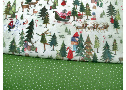 Stoffpaket Weihnachten Baumwolle Punkte Nikolaus acufactum Silke Leffler 72016
