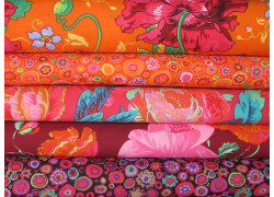 Stoffpaket Baumwolle Blumen Dots Schmetterlinge Kaffe Fassett