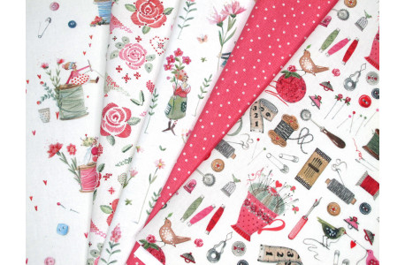 Stoffpaket acufactum Nähzeug Blumen Elfen Silke Leffler Kerstin Heß 75078