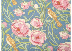 Tilda Stoff Blumen Vögel Songbird Baumwolle Rosen Tiere Cora Blue