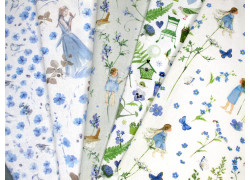 Stoffpaket daniela acufactum drescher elfen Blumen Gräser Gießkannen Baumwolle Stoffe