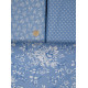Patchwork Stoffpaket Blumen Rosen Blätter Baumwolle Stoffehellblau 75087