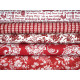 Patchwork Stoffpaket BlumenTexte Baumwolle Stoffe rot 75039