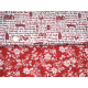 Patchwork Stoffpaket BlumenTexte Baumwolle Stoffe rot 75039