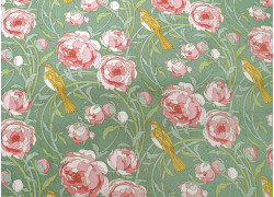 Tilda Stoffe Rosen Baumwolle Blumen Pfingstrosen Vögel Tiere Songbird