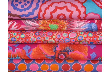 Kaffe Fassett Stoffpaket Blumen Baumwolle Stoff Hibiskus 75057