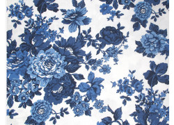 Patchworkstoff Blumen Blueprint Baumwolle Meterware Rosen Moda 