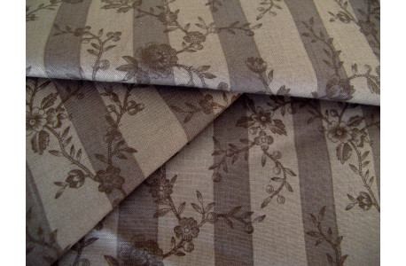 Quiltstoff Blumenstoff Blumen Streifen Papillon nougat Patchworkstoff