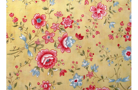 Stoff Blumen Promenade Patchwork Rosen Ranken Baumwolle Quilten