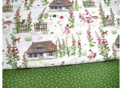 Stoffpaket Daniela Drescher Baumwolle Häuser Punkte Kinderstoff acufactum Blumenstoff 72010