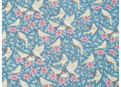Fat Quarter Tilda Stoff Tauben Songbird Baumwolle Blumen Vögel Blätter Tiere