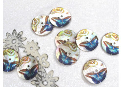 Perlmuttknopf Schmetterling Zierknopf Dekoknopf Kleiderknopf Taschenknopf Blusenknopf