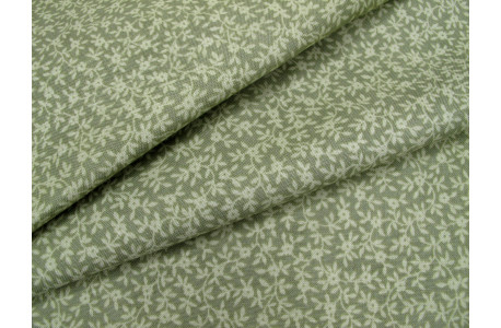 Patchworkstoff Blümchen salbei A Very Sweet Blätter kleingemustert Baumwolle Moda Bunny Hill Designs