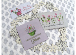 Label acufactum 3 verschiedene Patches Aufnäher Webetiketten