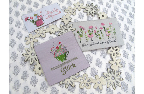 Label acufactum 3 verschiedene Patches Aufnäher Webetiketten