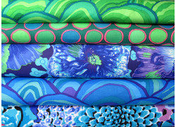 Patchwork Stoffpaket Kaffe Fassett Baumwolle Blumen blau 75012