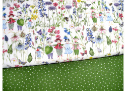 Stoffpaket Baumwolle Blumen Bienen Schmetterlinge acufactum Blumenkinder 72068