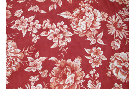 Patchworkstoff Baumwollstoff Meterware Mohnblumen Sandalwood Dahlien Moda 