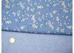 Stoffpaket Baumwolle Kirschblüten Blumen Westfalenstoffe Sterne hellblau 72073