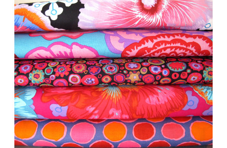 Stoffpaket Baumwolle Blumen Dots Stoffe Kaffe Fassett