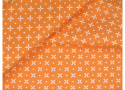 Patchworkstoff Kreuzchen Punkte Baumwolle Stoff Meterware Laguna Sunrise