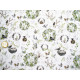 Patchwork Stoffpaket acufactum Hühner Vögel Gänse Garten Gewächshäuser Punkte Ornamente Frühling 75067