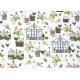 Patchwork Stoffpaket acufactum Hühner Vögel Gänse Garten Gewächshäuser Punkte Ornamente Frühling 75067