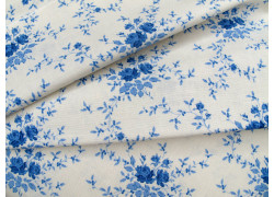 Tilda Stoff Rosen Blumen Baumwolle Meterware Röschen blau Something Blue