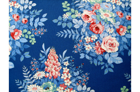 Tilda Stoff Rosen Blumen Baumwolle Meterware Something Blue
