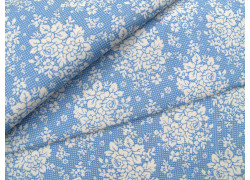 Tilda Stoff Rosen Pünktchen Patchwork Baumwolle Blumen Meterware Something Blue