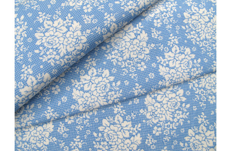 Tilda Stoff Rosen Pünktchen Patchwork Baumwolle Blumen Meterware Something Blue