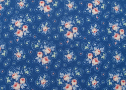 Tilda Stoff Röschen Blumen Rosen Baumwolle Meterware Patchworkstoff Something Blue