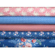 Tilda Stoffpaket Blumen Rosen Punkte Baumwolle Patchwork blau rosa 75003