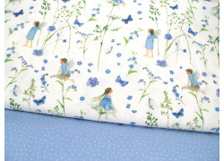 Stoffpaket acufactum Elfen Blumen Punkte Baumwolle Patchwork Daniela Drescher