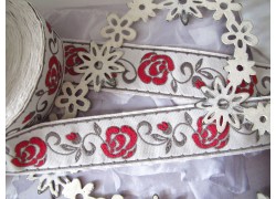 Webband Rosenranke rot