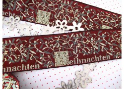 Webband Weihnachten rot gold