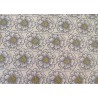Stoff Blumen grau gelb Panduro