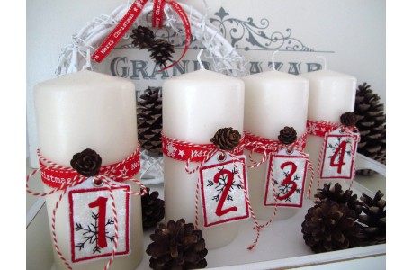 Adventskranz Zahlen 1 - 4