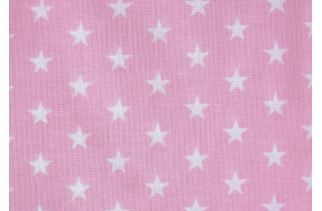 Baumwollstoff Sternchenstoff rosa weiß