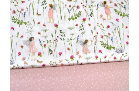 Stoffpaket Daniela Drescher Elfenstoff rosa weiß