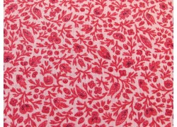 Designerstoff Blumenstoff rot rosa Chafarcani