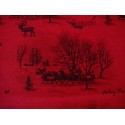 Weihnachtsstoff Patchwork Toile de Jouy Yuletide rot