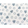 Blumenstoff blau creme Abigail Blue Patchworkstoff
